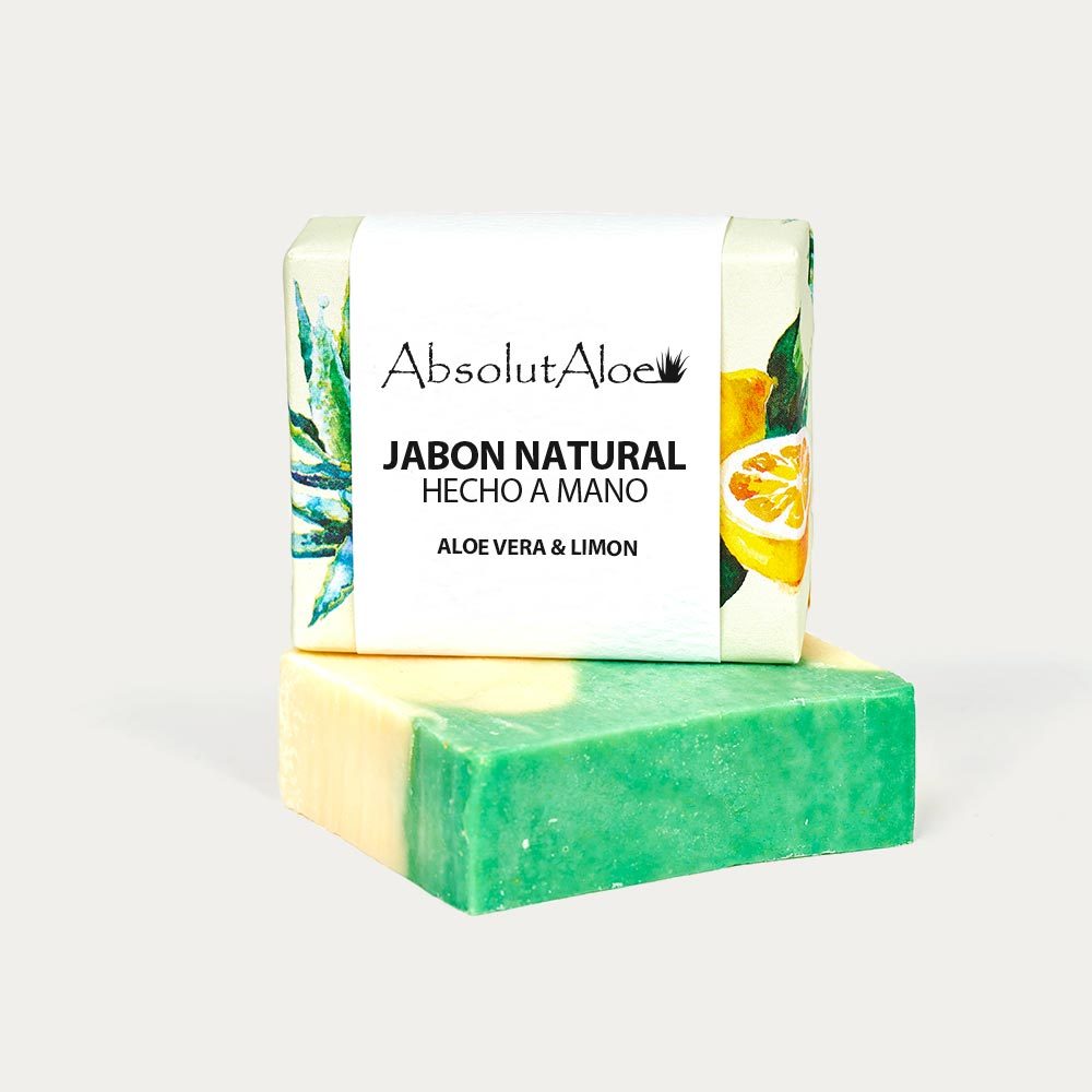 Jabón Natural Hecho a Mano - Aloe Vera y Limón - AbsolutAloe